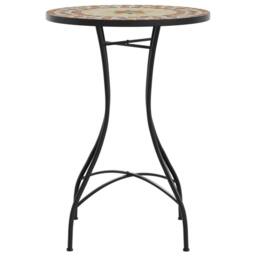 Berkfield Home Mosaic Bistro Table Terracotta & White √ò50x70 cm Ceramic in Orange - Size: 50x70 cm - thumbnail 5