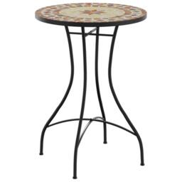 Berkfield Home Mosaic Bistro Table Terracotta & White √ò50x70 cm Ceramic in Orange - Size: 50x70 cm - thumbnail 2
