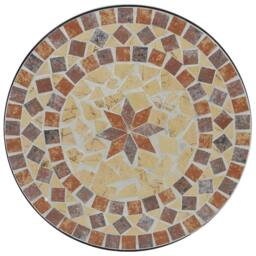 Berkfield Home Mosaic Bistro Table Terracotta & White √ò50x70 cm Ceramic in Orange - Size: 50x70 cm - thumbnail 6
