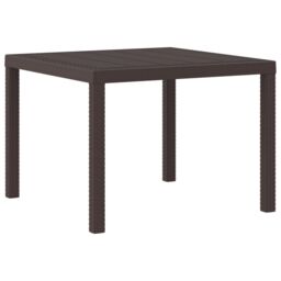 Berkfield Home 5 Piece Garden Dining Set with Cushions Brown Poly Rattan - thumbnail 4