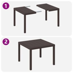 Berkfield Home 5 Piece Garden Dining Set with Cushions Brown Poly Rattan - thumbnail 9