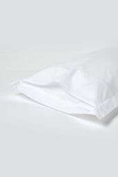 Homescapes Egyptian Cotton Oxford Pillowcase 200 TC, Standard Size in White - thumbnail 3
