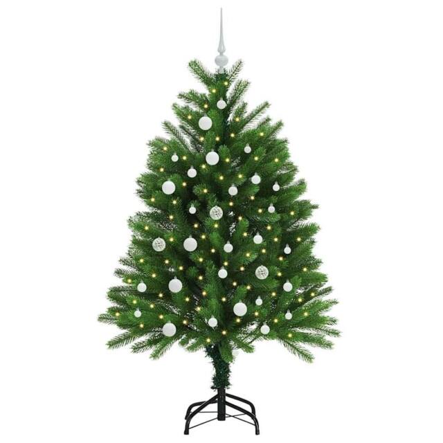 Berkfield Home Realistic Christmas Tree with 150 LEDs with Stand Green 120 cm PE - image 1