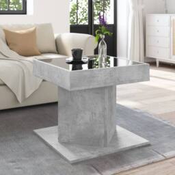 Berkfield Home Decorative Coffee Table with LED Concrete Grey 50x50x45 cm Engine - Size: 50 x 50 x 45 cm - thumbnail 4
