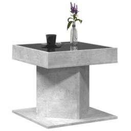 Berkfield Home Decorative Coffee Table with LED Concrete Grey 50x50x45 cm Engine - Size: 50 x 50 x 45 cm - thumbnail 5