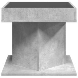 Berkfield Home Decorative Coffee Table with LED Concrete Grey 50x50x45 cm Engine - Size: 50 x 50 x 45 cm - thumbnail 7
