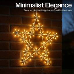 Xmas Haus 50cm 120Warm White LED Metal Star 3m Lead Outdoor - thumbnail 5