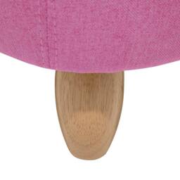 Wyld and Coco Pig Nursery Footstool Pink Fabric with Wooden Legs - thumbnail 8