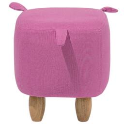 Wyld and Coco Pig Nursery Footstool Pink Fabric with Wooden Legs - thumbnail 6