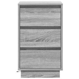 Berkfield Home Bedside Cabinet with LED Grey Sonoma 39x34.5x65 cm Engineered Wood - thumbnail 6