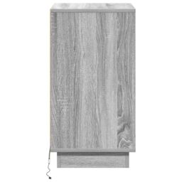 Berkfield Home Bedside Cabinet with LED Grey Sonoma 39x34.5x65 cm Engineered Wood - thumbnail 7