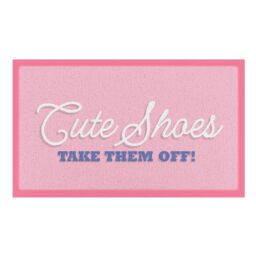 Artsy Mats Cute Shoes But Take Them Off-Indoor & Outdoor Doormat - 70x40cm in Pink - Size: 40 cm x 70 cm - thumbnail 2
