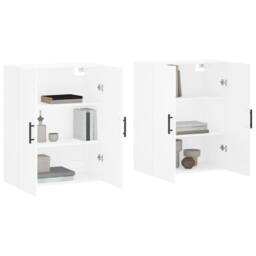 Berkfield Home Wall Mounted Cabinets 2 pcs White 69.5x34x90 cm - thumbnail 3