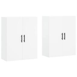 Berkfield Home Wall Mounted Cabinets 2 pcs White 69.5x34x90 cm - thumbnail 2