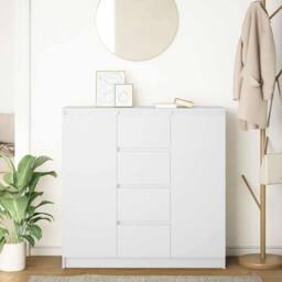 Berkfield Home Sideboard with Drawers White 100.5x35x98.5 cm Engineered Wood - thumbnail 3
