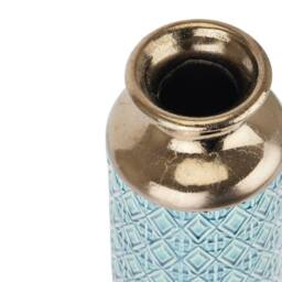 Love Lace Seville Collection Paragon Fluted Vase in Blue - thumbnail 2