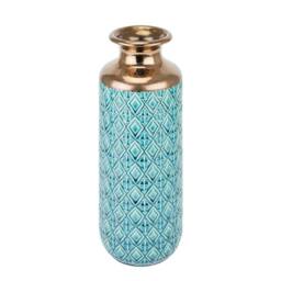 Love Lace Seville Collection Paragon Fluted Vase in Blue - thumbnail 1