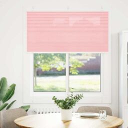 Berkfield Home Pleated Blind Pink 120x150 cm Fabric Width 119.4 cm Polyester - thumbnail 2
