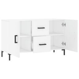 Berkfield Home Sideboard White 100x36x60 cm Engineered Wood - Size: 100 x 36 x 60 cm - thumbnail 5