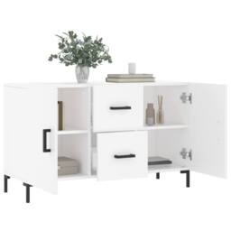 Berkfield Home Sideboard White 100x36x60 cm Engineered Wood - Size: 100 x 36 x 60 cm - thumbnail 4