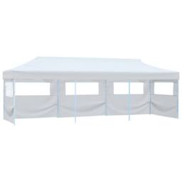 Berkfield Home Full Folding Pop-up Party Tent with 5 Sidewalls 3x9 m White - thumbnail 2