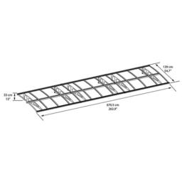 Palram Patio Cover Bordeaux Door Awning Canopy 6690 Clear - L670.5 cm - White - thumbnail 2