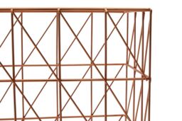 Orsina Stylish Copper Finish Cross Design Wire Basket, Functional Wireframe Basket For Kitchen, High Quality Basket in Gold - thumbnail 6