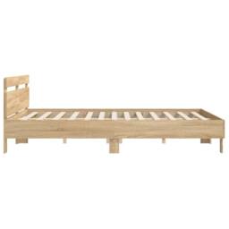 Berkfield Home Bed Frame without Mattress Sonoma Oak 160x200 cm in Light Tan - thumbnail 6