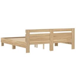 Berkfield Home Bed Frame without Mattress Sonoma Oak 160x200 cm in Light Tan - thumbnail 7