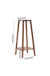 Garden Sanctuary Vintage Tiered Indoor Plant Stand Solid Wood Display Shelf in Brown - thumbnail 4