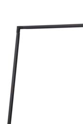 H&O Direct 40x150cm Modern Slim Frame Floor Standing Full Length Mirror in Black - Size: 40x150 cm - thumbnail 6