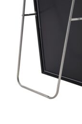 H&O Direct 40x150cm Modern Slim Frame Floor Standing Full Length Mirror in Black - Size: 40x150 cm - thumbnail 8