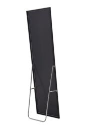 H&O Direct 40x150cm Modern Slim Frame Floor Standing Full Length Mirror in Black - Size: 40x150 cm - thumbnail 5