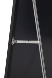 H&O Direct 40x150cm Modern Slim Frame Floor Standing Full Length Mirror in Black - Size: 40x150 cm - thumbnail 7
