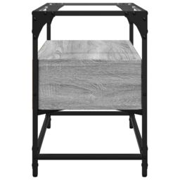Berkfield Home TV Cabinet with Glass Top Grey Sonoma 60x35x51 cm Engineered Wood - Size: 60 x 35 x 51 cm - thumbnail 5
