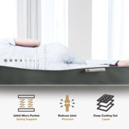DS Living Reve Gel Flex Pocket Gel Foam Mattress in Mid Grey - Size: Double - thumbnail 6
