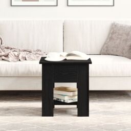 Berkfield Home Coffee Table Black Oak 40x40x42 cm Engineered Wood - Size: 40 x 40 x 42 cm