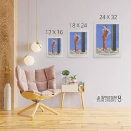 "Artery8 Blue Room of Arthenice Fashion Barbier Vintage Canvas Wall Art - Size: W18"" x H24""" - thumbnail 4