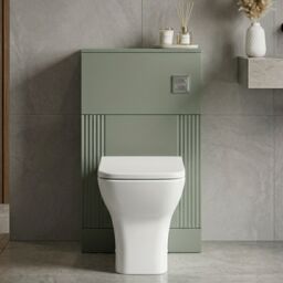 Balterley Retro Floor Standing Bathroom WC Toilet Unit - 500mm - Satin Green - thumbnail 6