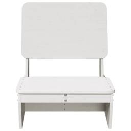 Berkfield Home Garden Chair White 60x64x70.5 cm Solid Wood Pine - thumbnail 3