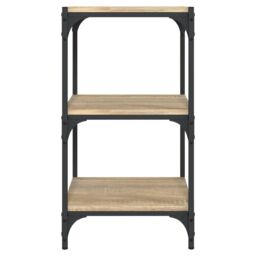 Berkfield Home Book Cabinet Sonoma Oak 40x33x70.5 cm Engineered Wood & Steel in Brown - thumbnail 5