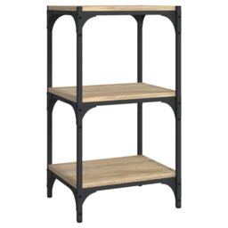 Berkfield Home Book Cabinet Sonoma Oak 40x33x70.5 cm Engineered Wood & Steel in Brown - thumbnail 2
