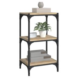 Berkfield Home Book Cabinet Sonoma Oak 40x33x70.5 cm Engineered Wood & Steel in Brown - thumbnail 4
