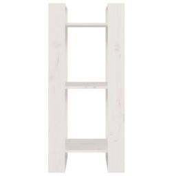 Berkfield Home Book Cabinet/Room Divider White 41x35x91 cm Solid Wood Pine - Size: 41 x 35 x 91 cm - thumbnail 3