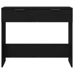 Berkfield Home Console Table Black Oak 90x36x75 cm Engineered Wood - Size: 90 x 36 x 75 cm - thumbnail 6