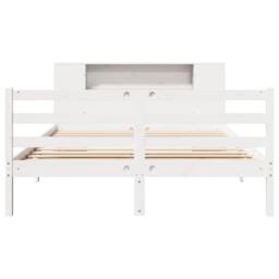 Berkfield Home Bookcase Bed without Mattress White 140x190 cm Solid Wood Pine - thumbnail 4