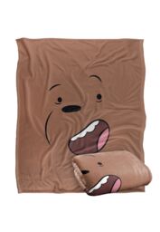 Cartoon Network We Bare Bears Grizz Silky Touch Super Soft Throw Blanket 152 X 127 cm in White - thumbnail 2
