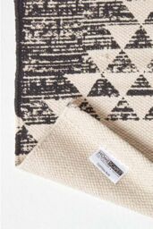Homescapes Delphi Geometric Style 100% Cotton Printed Rug in Black - Size: 120 cm x 170 cm - thumbnail 5