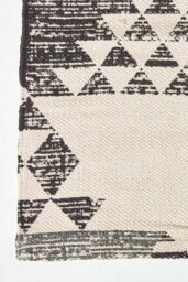 Homescapes Delphi Geometric Style 100% Cotton Printed Rug in Black - Size: 120 cm x 170 cm - thumbnail 3