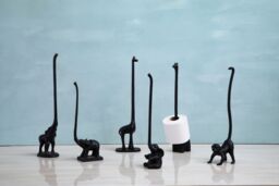 Orsina Fauna Black Elephant Toilet Roll Holder - thumbnail 4